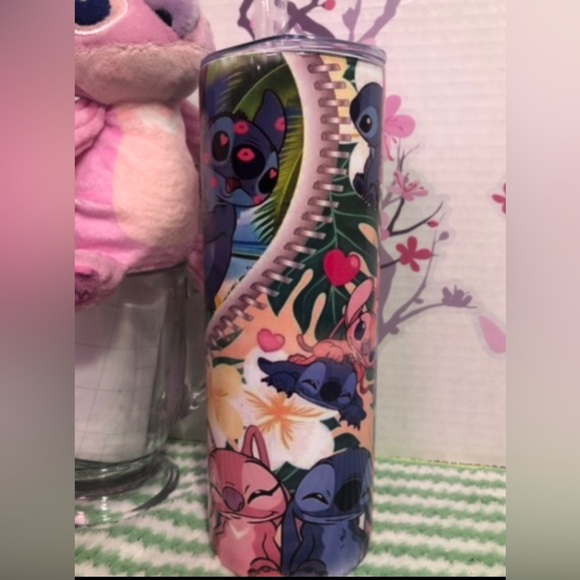 Straight Skinny Tumbler 20oz ,—Handmade by: ANGELLOWE DESIGNS &CREATIONS.aka me) - Picture 2 of 3
